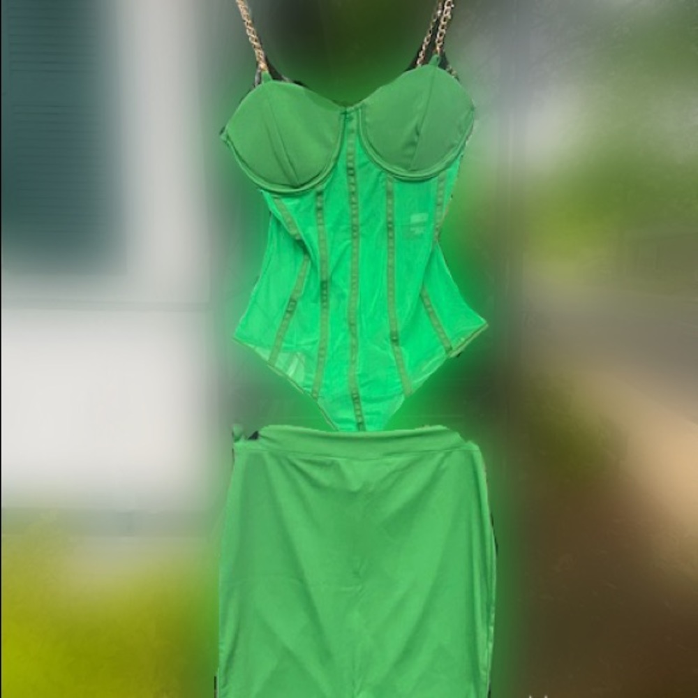 Sexy 2 Piece Dark Green Set!